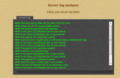 Server log analyser tibiopedia1