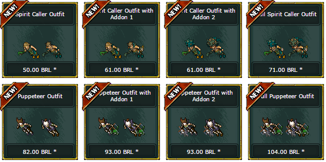 spirit caller + puppeteer outfits